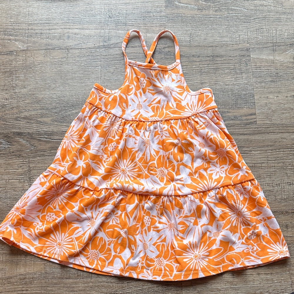 Cat & Jack Vibrant Orange and White Sundress